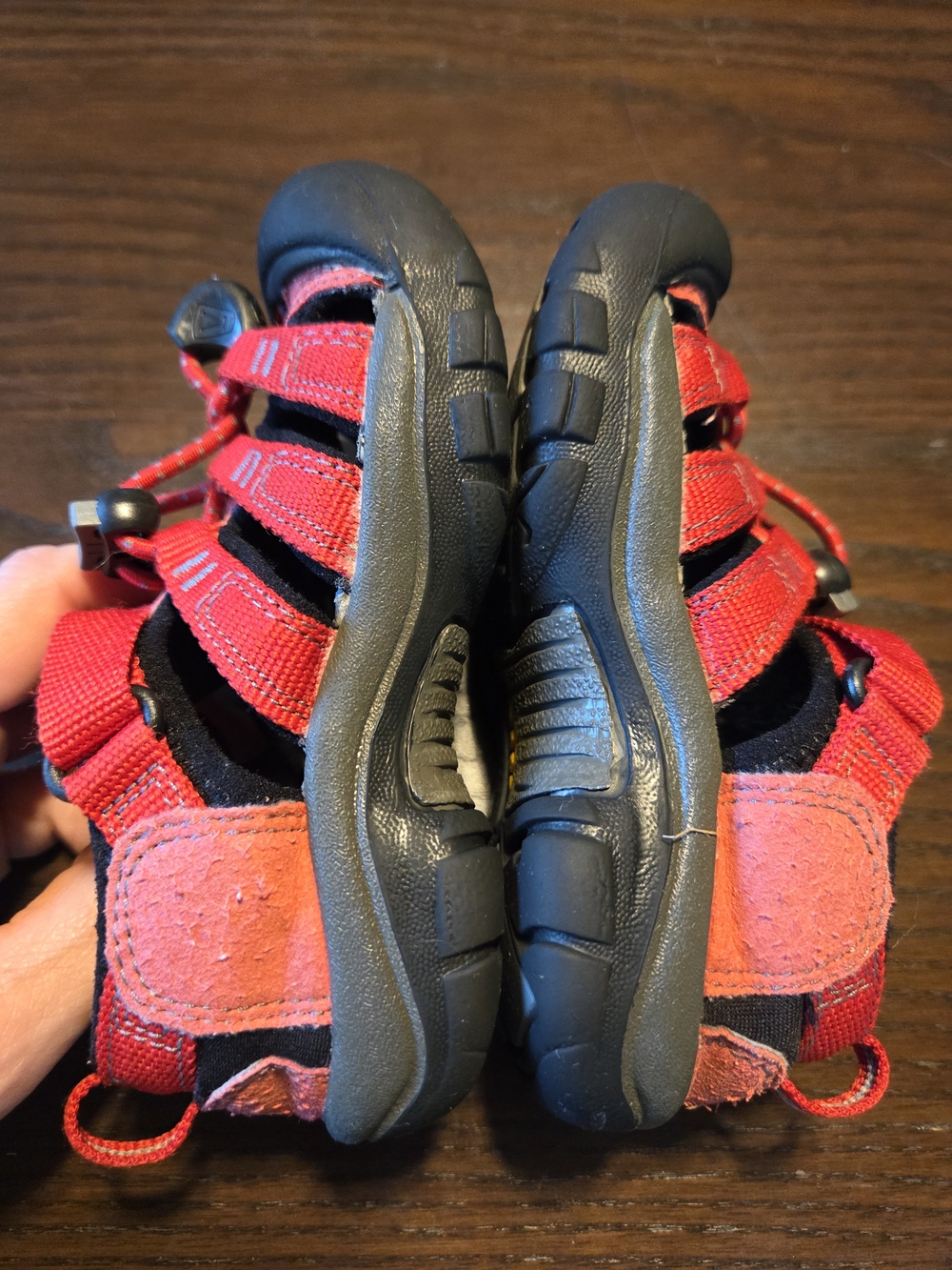 KEEN Newport H2 Toddler Water Sandals Size 8 Red Gray Closed Toe Hiking Shoes - Picture 4 of 6